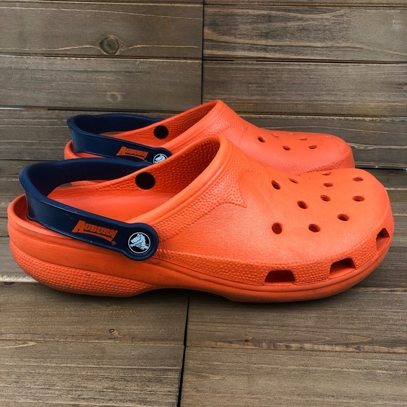orange crocs mens 11